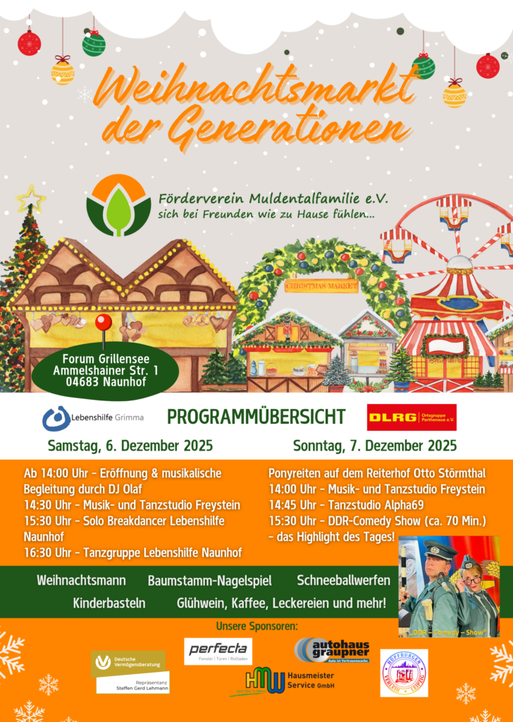 🎄✨ Weihnachtsmarkt der Generationen 2025 – Ein Fest für die ganze Familie ✨🎄